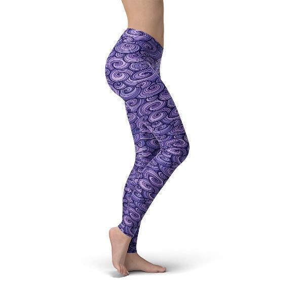 Jean Purple Swirls Leggings